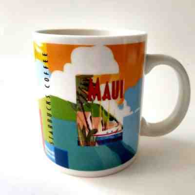 Starbucks Maui Postage Stamp Series Coffee Mug Tea Cup Hawaii 2001 Kona Colorful - Sold on eBay Dec, 26th 2018 for $16.00