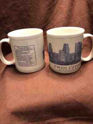 Pair Of Starbucks 2007 Architect Series Twin Cities Minneapolis & St. Paul Mugs - Sold on eBay Dec, 26th 2018 for $1.99