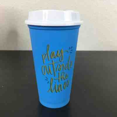 Starbucks Summer 2018 Reusable Cup Tumbler 16oz Plastic Limited Edition Blue - Sold on eBay Feb, 14th 2019 for $7.99