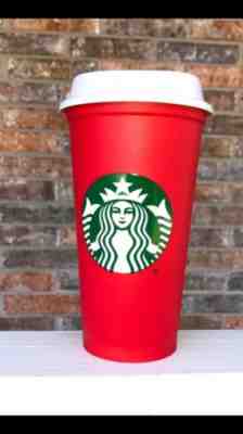 Starbucks REUSABLE  New Limited Edition Red Holiday Christmas Lightweight Gift - Sold on eBay Feb, 6th 2019 for $4.25