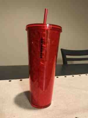 NEW Starbucks 2019 Limited Edition Red Hearts Valentines Cup Tumbler 24oz - Sold on eBay Feb, 6th 2019 for $20.50