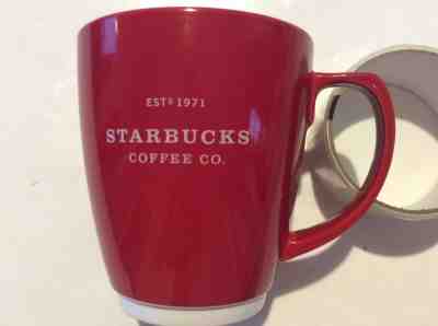 Starbucks Coffee Mug Red w/ White Trim Abbey 2007 “EST 1971 Starbucks Coffee Co - Sold on eBay Feb, 11th 2019 for $12.00