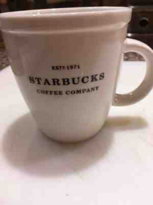 Starbucks Barista Abbey Est. 1971 Coffee Company Mug Cup 2007 Black & White  - Sold on eBay Feb, 10th 2019 for $15.00
