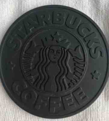 1988 UMBRA STARBUCKS COFFEE  SIREN LOGO BLACK RUBBER COASTER MADE IN CANADA - Sold on eBay Jan, 21st 2019 for $9.99