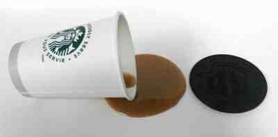 Starbucks Coffee1988 Umbra1 Black Rubber Coaster+A FREE STARBUCKS SPILLED COFFEE - Sold on eBay Jan, 8th 2019 for $15.00