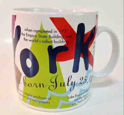 Original Starbucks City Mug States of Bean New York City Jan Belson 1997 LARGE  - Sold on eBay Jan, 18th 2019 for $12.95