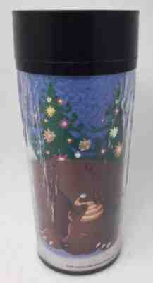 STARBUCKS THERMO SERV Holiday Icicle Ice Texture 16 Oz Tumbler Bear Forest 1997 - Sold on eBay Dec, 27th 2018 for $8.71