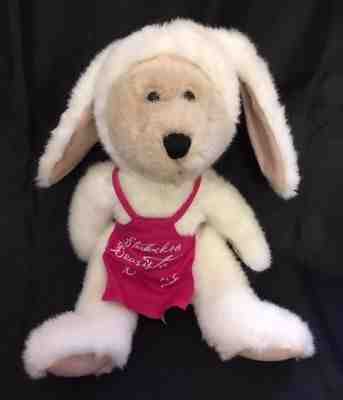 1998 Starbucks Bearista BUNNY Bear 10" Plush Pink Apron Stuffed Animal - Sold on eBay Jan, 18th 2019 for $19.97