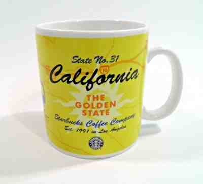 Starbucks 1999 CALIFORNIA Golden State Yellow 20 oz Coffee Mug Cup - Sold on eBay Feb, 13th 2019 for $10.00