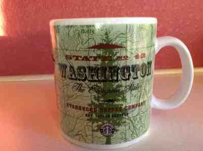 Starbucks 1999 WASHINGTON STATE No. 42 "The Evergreen State" Large Coffee Mug - Sold on eBay Feb, 13th 2019 for $4.99