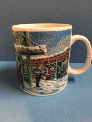 Starbucks Barista 2000 Christmas Holiday Market Scene Large Coffee Mug - Sold on eBay Feb, 6th 2019 for $10.00