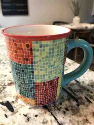 2002 STARBUCKS Barista Coffee Mug 18 oz. Mosaic Tile Pattern Excellent Condition - Sold on eBay Feb, 11th 2019 for $19.99