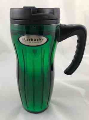 NEW STARBUCKS 2002 Barista Jade Green 16oz Travel Mug Tumbler with Handle - Sold on eBay Feb, 10th 2019 for $26.99