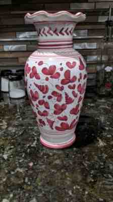 Starbucks 2003 Barista Arabesco Fluted Vase White Pink Italy - Sold on eBay Feb, 14th 2019 for $7.00