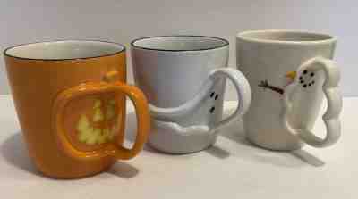Three Starbucks 2003 Rare Holiday Mugs! - Halloween and Christmas  - Sold on eBay Feb, 10th 2019 for $16.99