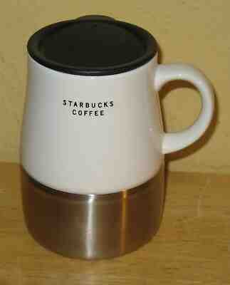 Starbucks 2004 Ceramic Stainless Steel Base Urban Desk 14 oz. Mug/Cup - Sold on eBay Feb, 13th 2019 for $14.95