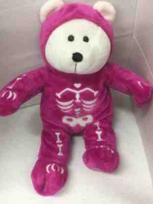 Starbucks Beanie Bear Bearista Skeleton 2004 Pink 35th Ann. Glow In The Dark - Sold on eBay Feb, 9th 2019 for $10.39