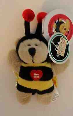 New Starbucks Bee Mine Valentine Bearista Teddy Bear 2005 Plush Mini Bear Magnet - Sold on eBay Feb, 8th 2019 for $7.95