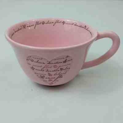 STARBUCKS Coffee 14oz 2006 Pink Valentine Heart Large Mug Cup Hand Paint - Sold on eBay Feb, 14th 2019 for $15.00