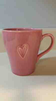 Valentine's Day Starbucks 2006 pink coffee cup mug with carved heart 15oz  - Sold on eBay Feb, 13th 2019 for $17.71