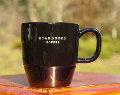 Starbucks Coffee Company 10oz 2006 Black Ceramic & Stainless Urban Desk Mug - Sold on eBay Feb, 11th 2019 for $30.00