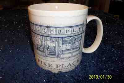 Starbucks PIKE PLACE Coffee Mug Architectural Series 2007 18oz - First Starbucks - Sold on eBay Feb, 14th 2019 for $9.00