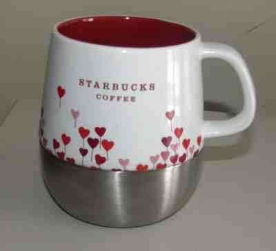 Starbucks 2007 Hearts Stainless Steel Coffee Mug Valentine's Day! - Sold on eBay Feb, 13th 2019 for $14.99