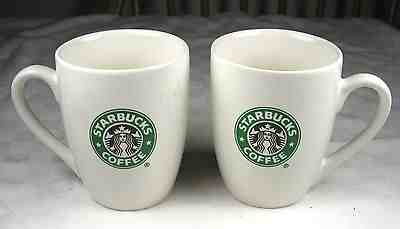 Starbucks Green Logo Mugs TWO 2007 10.2 fl oz - Sold on eBay Feb, 13th 2019 for $6.30