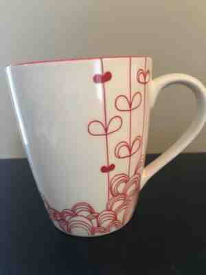 2009 Starbucks Coffee Co. White Red Love Heart Strings Mug - Sold on eBay Feb, 5th 2019 for $7.99
