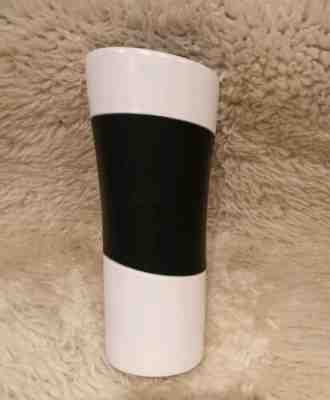 Starbucks Coffee 2009 White Black Rubber Grip Ceramic Travel Mug Traveler 14oz - Sold on eBay Feb, 4th 2019 for $24.99