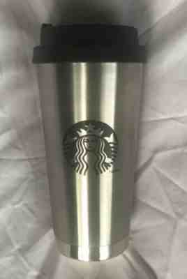 Starbucks 2010 Stainless Steel Tumbler Siren Logo 16oz Matte Black Silver  - Sold on eBay Feb, 13th 2019 for $25.00