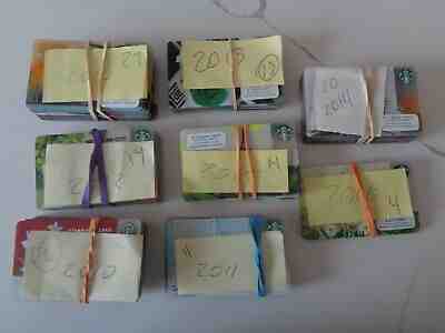 LOT of 138 STARBUCKS GIFT CARD YEAR 2010 11 12 13 14 15 20116 Assorted and Rare  - Sold on eBay Feb, 13th 2019 for $28.00