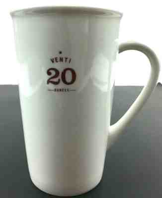 Starbucks 2010 Venti 20 Ounces White Tall Ceramic 20oz Coffee Latte Mug Cup - Sold on eBay Feb, 11th 2019 for $13.50