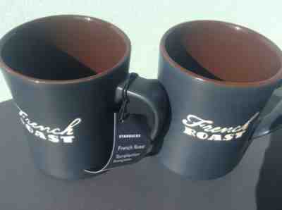NEW-Starbucks 2011 French Roast Coffee Or Tea Mug,New Bone China 16oz  SET OF 2 - Sold on eBay Feb, 13th 2019 for $28.00