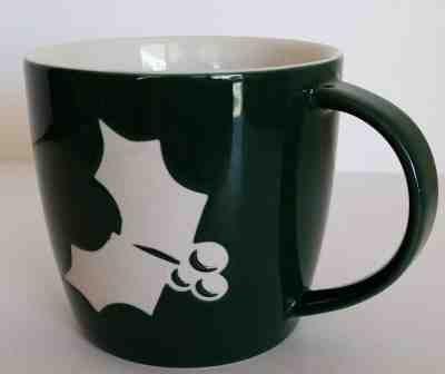 Green Starbucks Coffee New Bone China Cup Mug Holly 16 oz c 2011 - Sold on eBay Feb, 12th 2019 for $5.00
