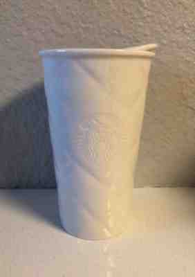 Starbucks White Quilted Ceramic Travel Cup 10 Oz.  2012. HTF! - Sold on eBay Feb, 13th 2019 for $30.00