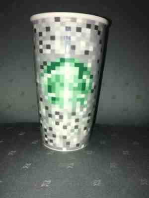 Starbucks Rodarte Travel Tumbler Mug Pixels Double Wall Ceramic Coffee Cup 2012 - Sold on eBay Feb, 12th 2019 for $15.00
