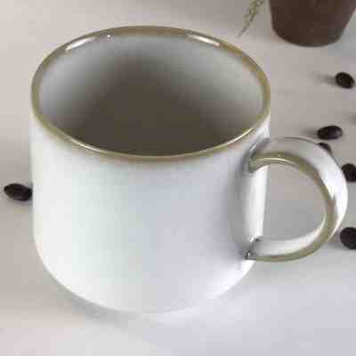 2013 Starbucks Ceramic Pottery Coffee Mugs 10 oz Tapered Brown light Tan - Sold on eBay Feb, 12th 2019 for $9.99
