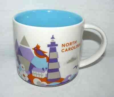 STARBUCKS 14 OZ 2013 YOU ARE HERE COLLECTION NORTH CAROLINA MUG - Sold on eBay Feb, 11th 2019 for $6.00