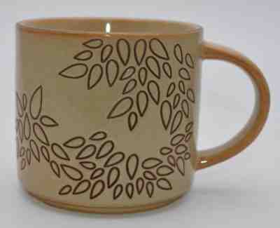 2013 Large OVERSIZED Brown Leaf Design STARBUCKS Coffee Mug Cup EUC 14oz - Sold on eBay Feb, 11th 2019 for $8.98