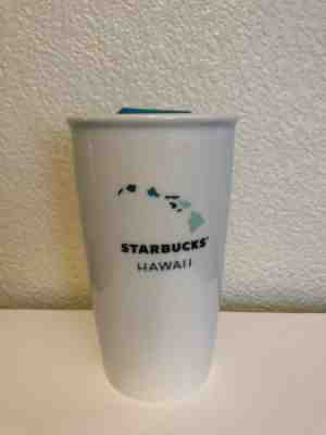 Starbucks Hawaii Ceramic Travel Tumbler Mug Cup Hawaiian Islands 2014 Lid 12oz - Sold on eBay Feb, 14th 2019 for $25.00