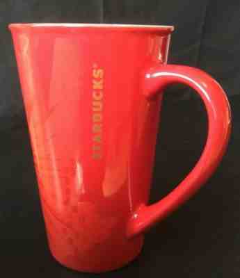 Starbucks Red Coffee Mug Tall Large 17 fl.oz. 2014 Valentines Day Gift - Sold on eBay Feb, 13th 2019 for $5.99