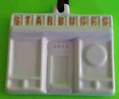 RARE STARBUCKS CHRISTMAS ORNAMENT WHITE PORCELAIN PIKE PLACE STOREFRONT 2014 - Sold on eBay Feb, 12th 2019 for $17.00