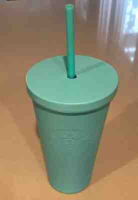 2016 STARBUCKS COLD CUP MATTE AQUA Blue Teal Stainless Steel TUMBLER 16 fl oz - Sold on eBay Feb, 13th 2019 for $30.00