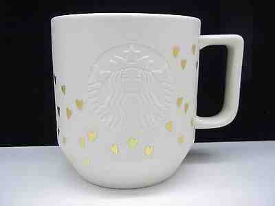 STARBUCKS NEW 2016 HTF ETCHED MERMAID SIREN GOLD HEARTS VALENTINE MUG 12 OZ BOX - Sold on eBay Feb, 13th 2019 for $14.99
