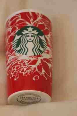 Starbucks 2016 Holiday Christmas Wreath Ceramic Travel  mermaid Tumbler 12 oz.  - Sold on eBay Feb, 12th 2019 for $6.00