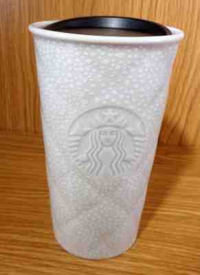 STARBUCKS 2016 Siren Quilted Ceramic Tumbler Mug  - Sold on eBay Feb, 12th 2019 for $8.00