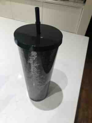 STARBUCKS 2018 COLD CUP BLACK SEQUINS RARE 24 fl oz - Sold on eBay Feb, 14th 2019 for $21.99