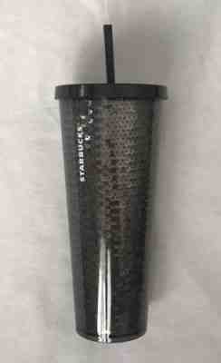 STARBUCKS 2018 COLD CUP BLACK SEQUINS RARE 24 fl oz - Sold on eBay Feb, 14th 2019 for $19.45