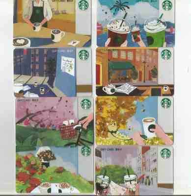 Starbucks China 2018 lots of  8 City Card Pin Intact - Sold on eBay Feb, 14th 2019 for $23.99